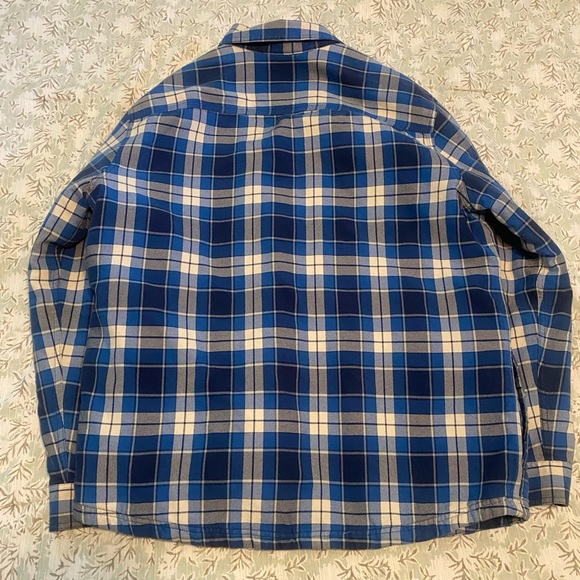 Blue Plaid Flannel L.L.Bean Shaket - Picture 7 of 8